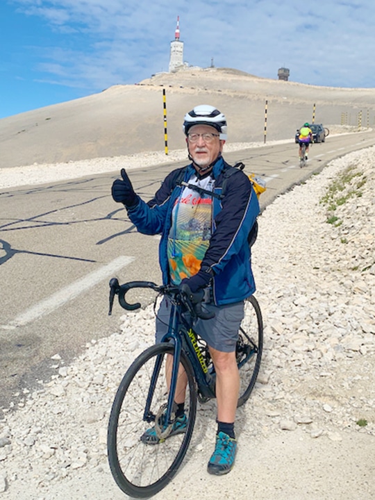 David Cook on bike