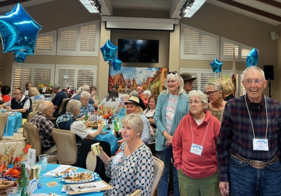 Group photo of guests at Oktoberfest.