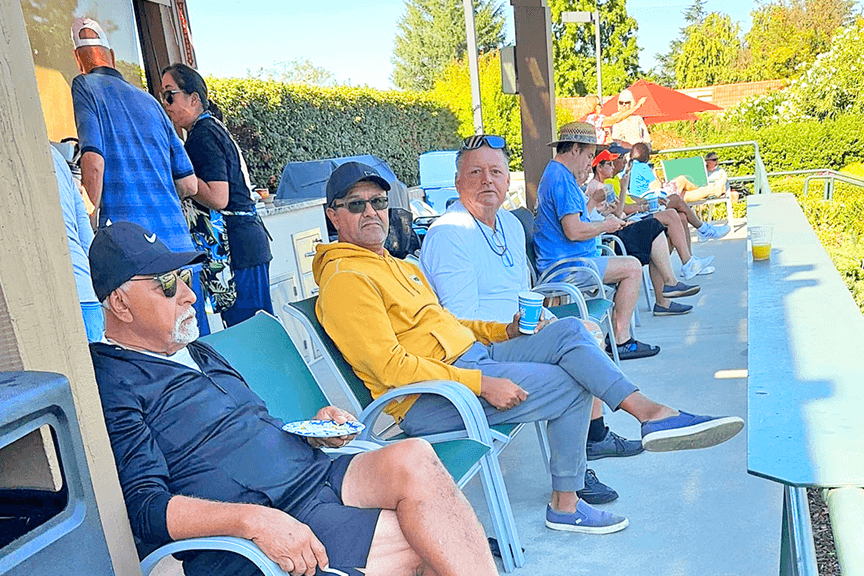 The tennis viewing stand today.