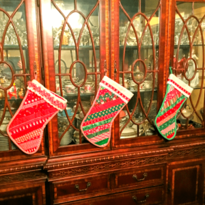 Come check out Barbara Osborne's festive holiday stockings! Crafters Club Boutique