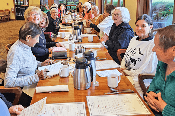 Thirty Shonis turn out for the pre-Halloween breakfast.