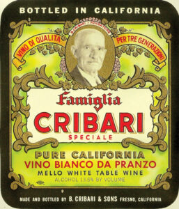 Cribari wine label