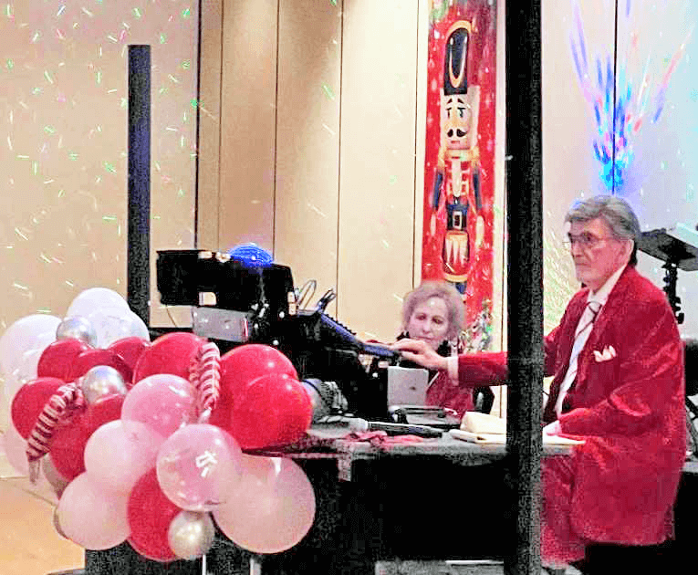 DJ Ed Knott and Bonnie Jones providing music for dinner and dancing.