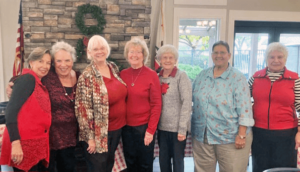 2025 Board—Lesley Robinson, Jan Trusso, Peggy White, Joyce Baptiste, Teddy Morse, Betty Hall and Fran Schumaker.