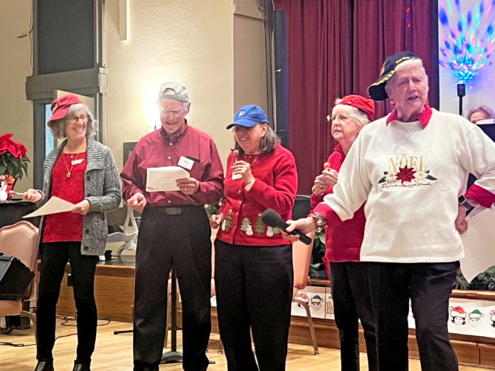 Some Villagers performing the “Nuttin’ for Christmas” musical skit.