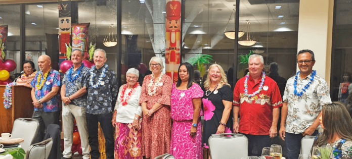 2025 Tennis Club board members (left to right): Ruth Lui, Gene Mariani, Marty Funcell, Don Clarke, Betty Olsen. Karen Hillis, Nancy Domingo, Tina Parsley, Ron McChesney and Sukh Johal