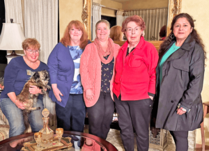 2025 Crafters Club board—Tere Barbella, Barbara Osborne, Beth Keller, Judith Kernoff and Stephanie Torres.