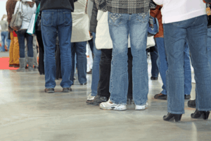 Line of people